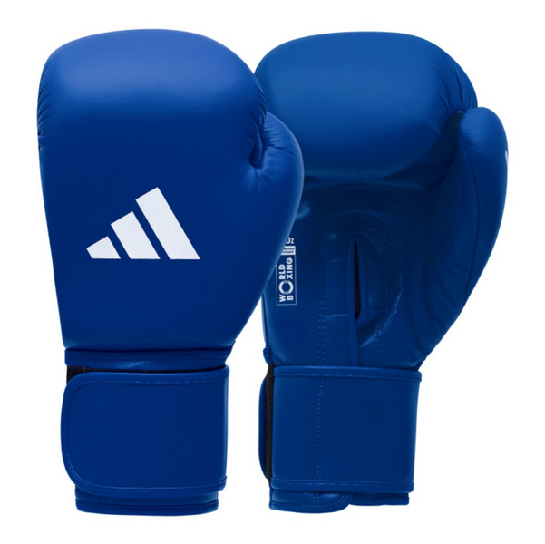 Змагальні боксерські рукавички Adidas WOB &mdash; офіційно затверджені Олімпійською федерацією боксу World Boxing. AWB-BLU-10  фото